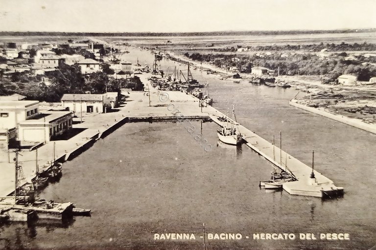 Cartolina - Ravenna - Bacino - Mercato del Pesce - …