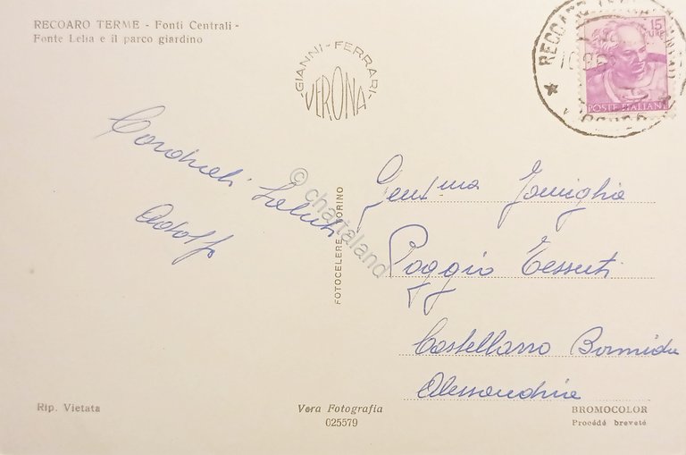 Cartolina - Recoaro Terme - Fonti Centrali - Fonte Lelia …