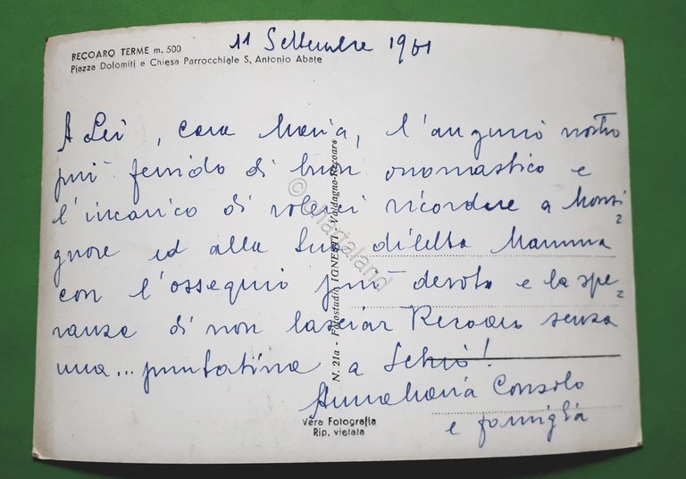Cartolina - Recoaro Terme - Piazza Dolomiti e Chiesa Parrocchiale …