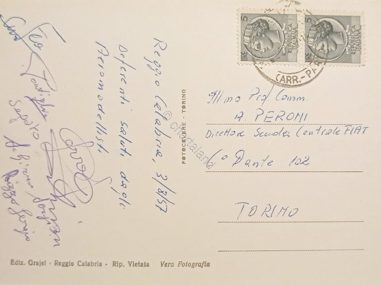 Cartolina - Reggio Calabria - Panorama e veduta dell'Etna - …