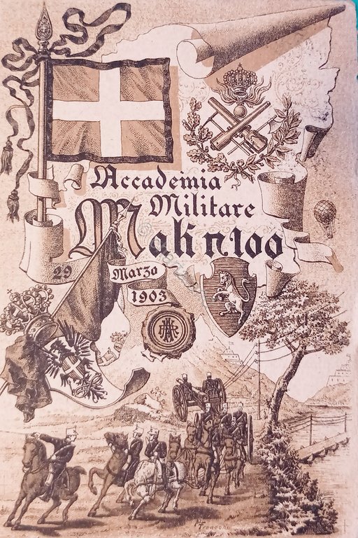Cartolina - Regia Accademia Militare Makloo - 29 Marzo 1903