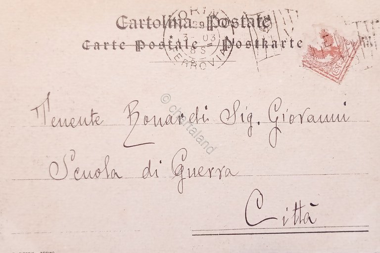 Cartolina - Regia Accademia Militare Makloo - 29 Marzo 1903
