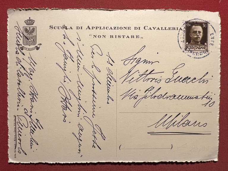 Cartolina - Regia Scuola Militare di Equitazione - Venaria Reale …