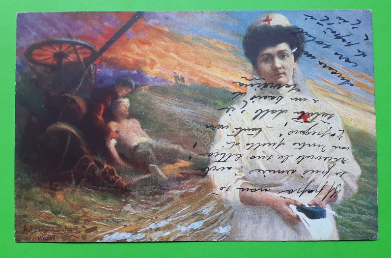 Cartolina - Regina di Carita - Militaria - 1916