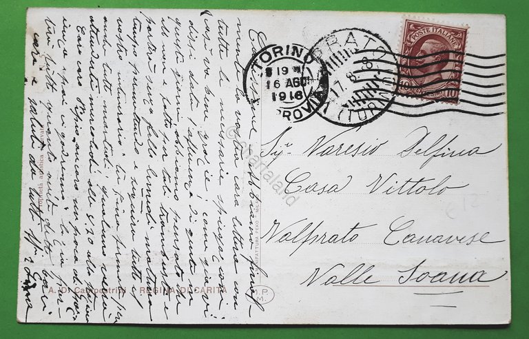 Cartolina - Regina di Carita - Militaria - 1916