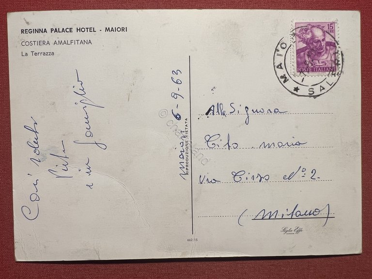 Cartolina - Regina Palace Hotel - Maiori - Costiera Amalfitana …