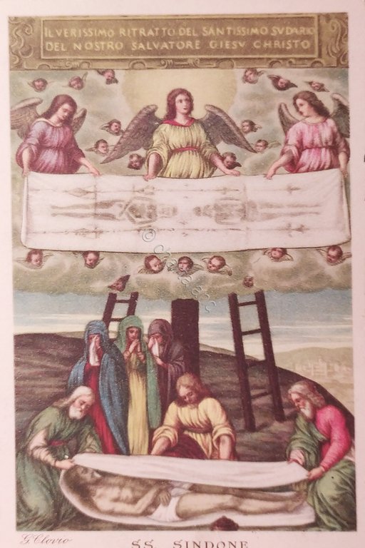 Cartolina - Religione - Santa Sindone - Illustratore G. Clovio …