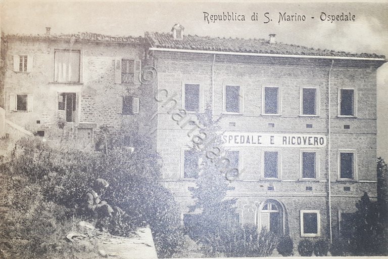 Cartolina - Repubblica di S. Marino - Ospedale - 1911