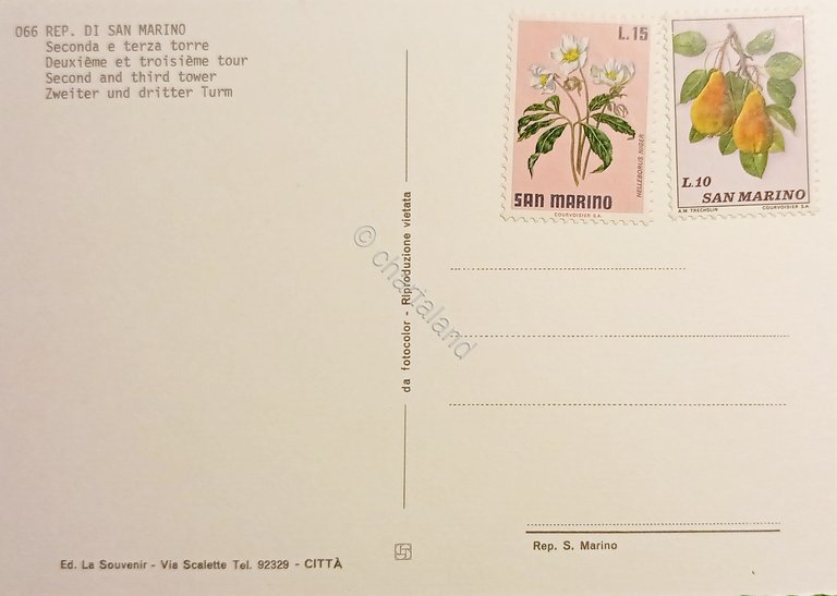 Cartolina - Repubblica di San Marino - Seconda e Terza …