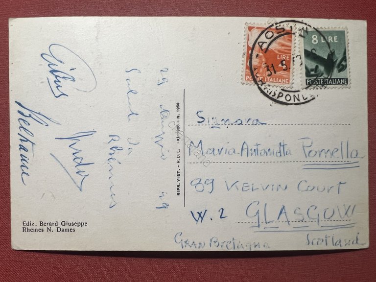 Cartolina - Rhêmes-Notre-Dame - Panorama - 1949