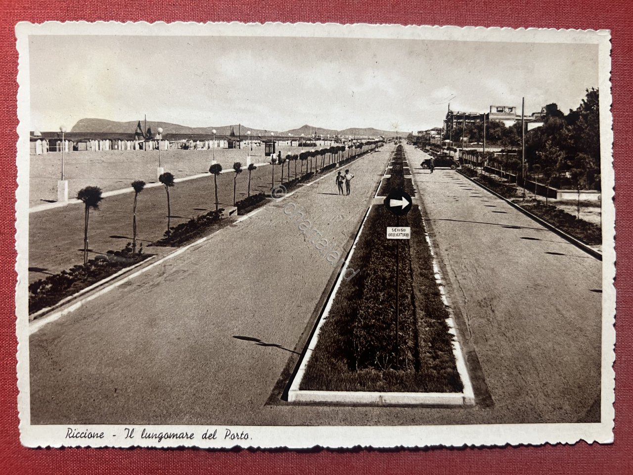 Cartolina - Riccione - Il Lungomare del Porto - 1948