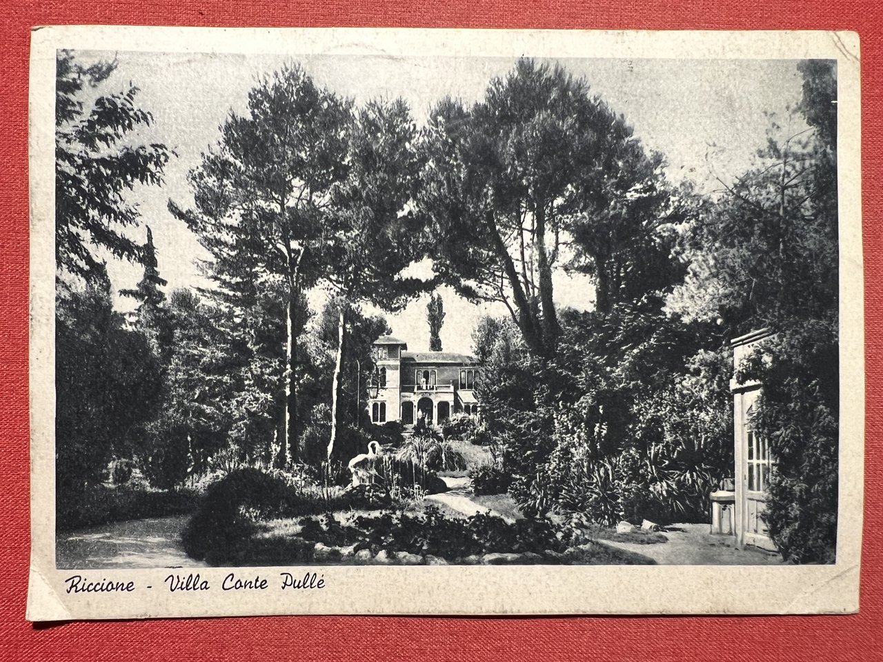 Cartolina - Riccione - Villa Conte Pullè - 1940