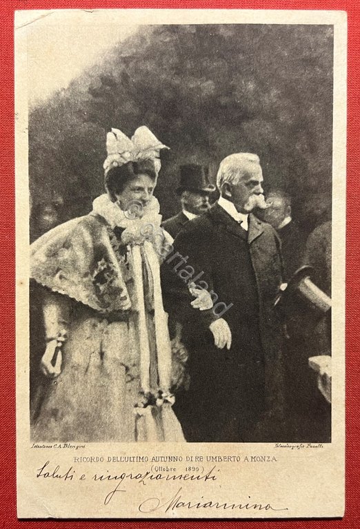 Cartolina - Ricordo dell'Ultimo di Re Umberto a Monza - …
