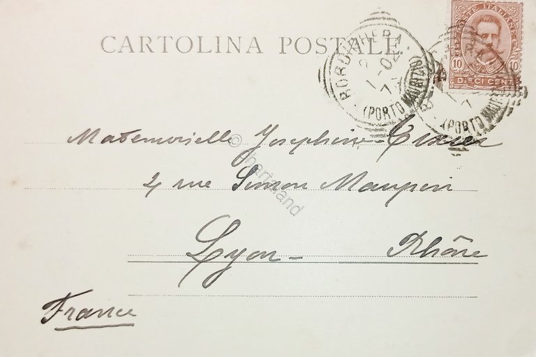 Cartolina - Ricordo di Bordighera - 1902