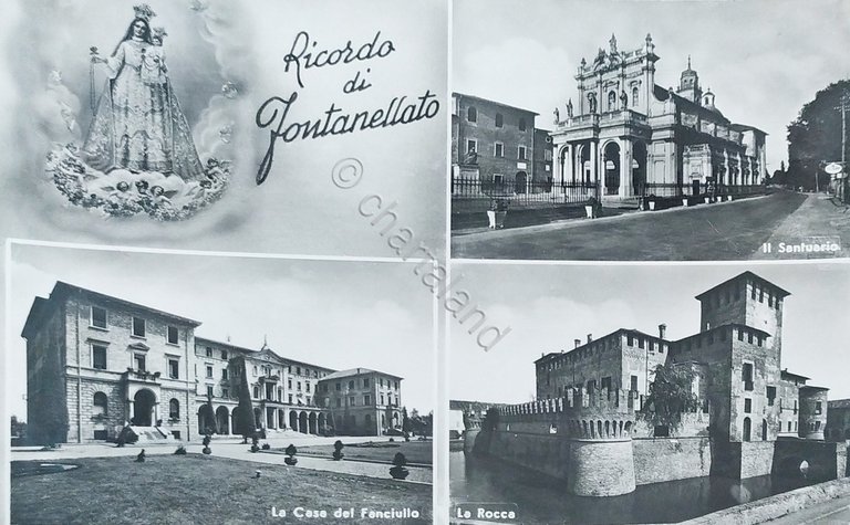 Cartolina - Ricordo di Fontanellato - 1960 ca.