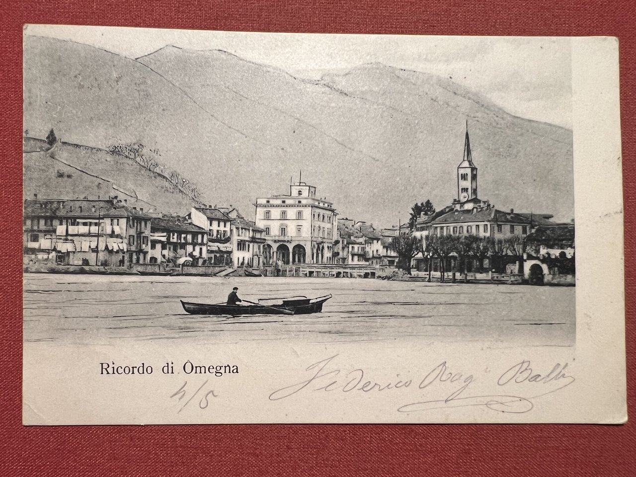 Cartolina - Ricordo di Omegna - Panorama - 1905 | Immagine principale