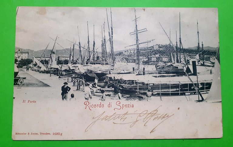 Cartolina - Ricordo di Spezia - Il Porto - 1901 | Immagine Gallery 3