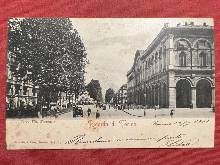 Cartolina - Ricordo di Torino - Corso Vittorio Emanuele - …