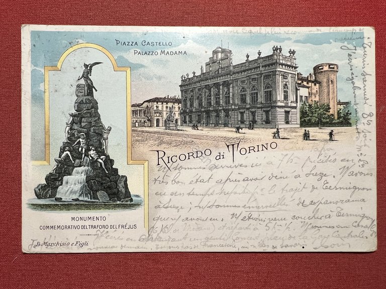 Cartolina - Ricordo di Torino - Piazza Castello - Palazzo … | Immagine Gallery 1