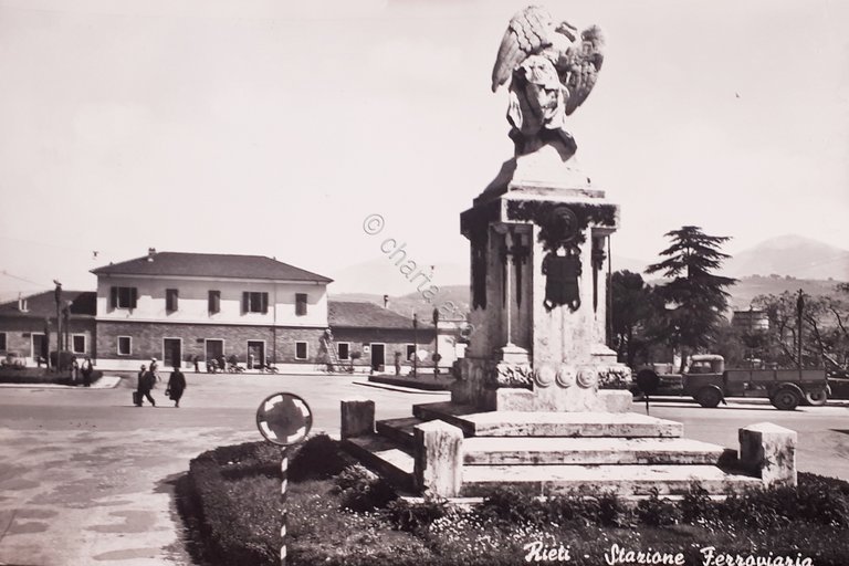 Cartolina - Rieti - Stazione Ferroviaria - 1957