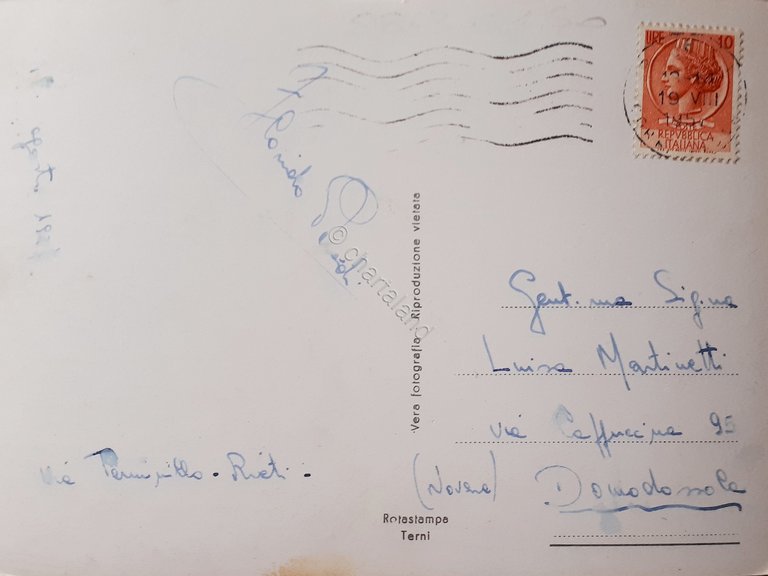 Cartolina - Rieti - Stazione Ferroviaria - 1957