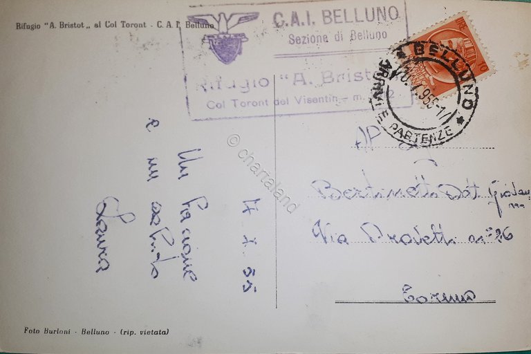 Cartolina - Rifugio A. Bristot al Col Toront - C. …