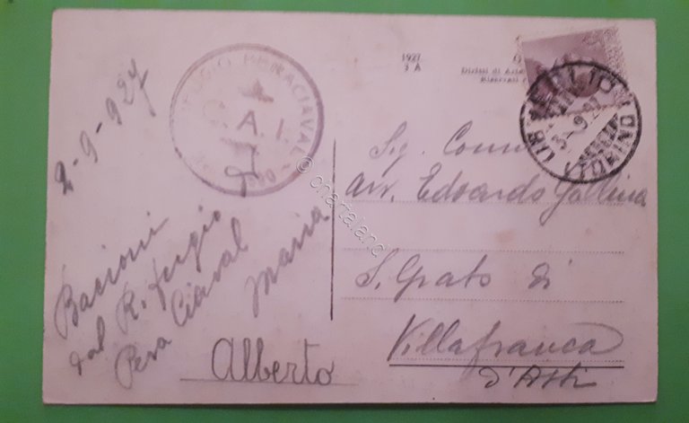 Cartolina - Rifugio di Peiraciaval - Saluti dall' Alta Valle …