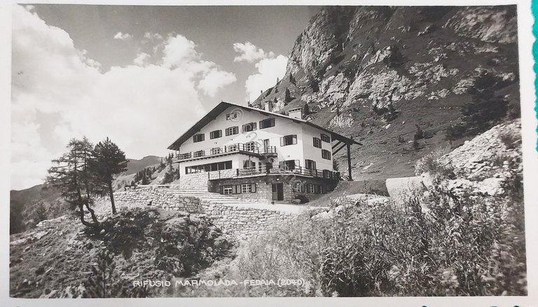 Cartolina - Rifugio Marmolada - Fedaia - 1935