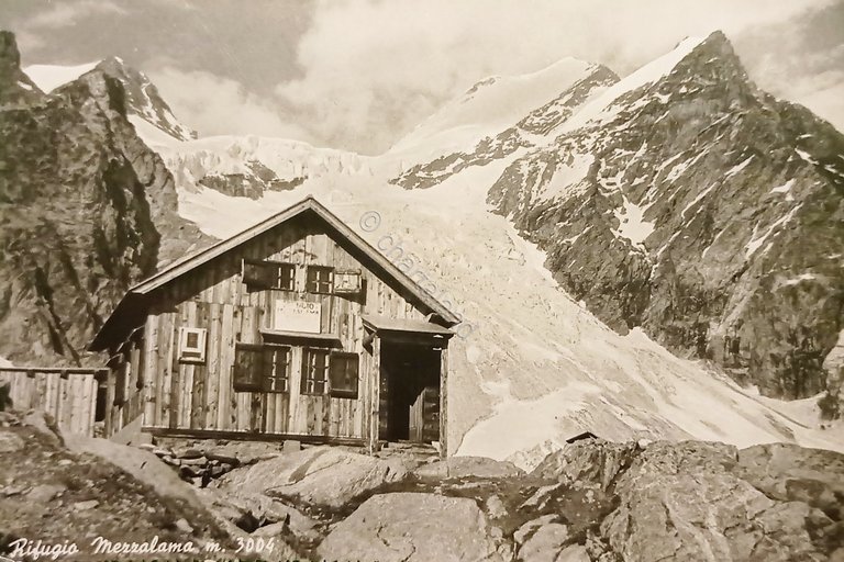 Cartolina - Rifugio Mezzalama ( Aosta ) - 1950