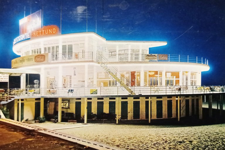 Cartolina - Rimini - Bar Ristorante Nettuno - 1966