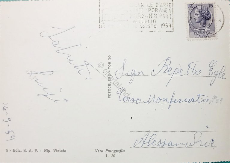 Cartolina - Rimini - Panorama della spiaggia da Piazza Tripoli …