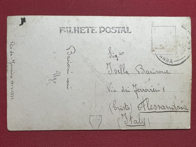 Cartolina - Rio de Janeiro - Avenida Rio Branco - …