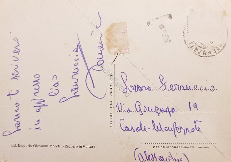 Cartolina - Rionero in Vulture - Panorama e Chiesa Matrice …