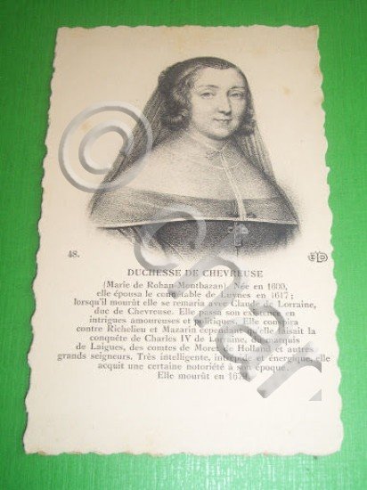 Cartolina - Ritratto Duchesse de Chevreuse - 1910 ca