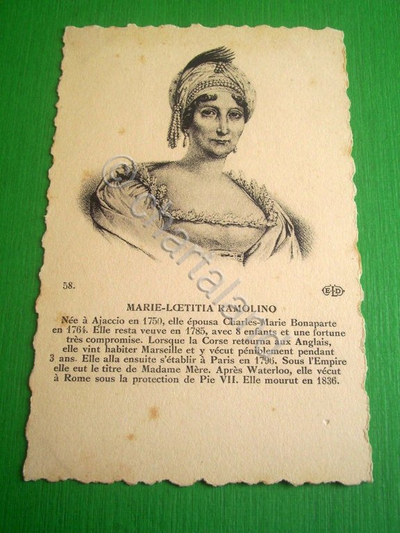 Cartolina - Ritratto Marie Letitia Ramolino ( 1750-1836 ) - …