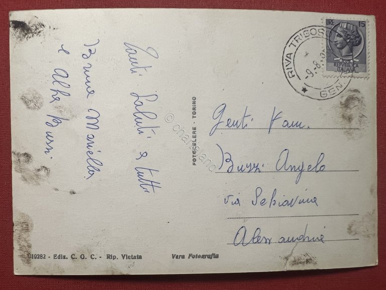 Cartolina - Riva Trigoso ( Genova ) - Il Vecchio …