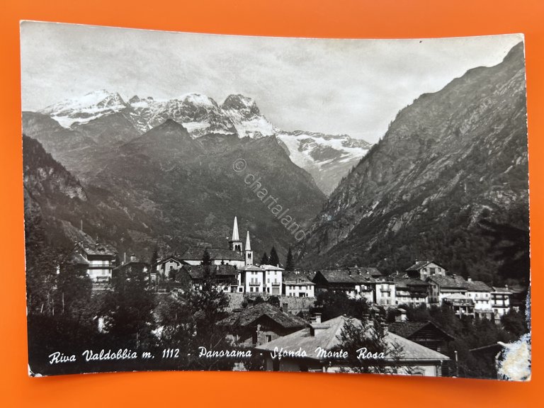 Cartolina - Riva Valdobbia (Vercelli) - Panorama - Sfondo Monte …