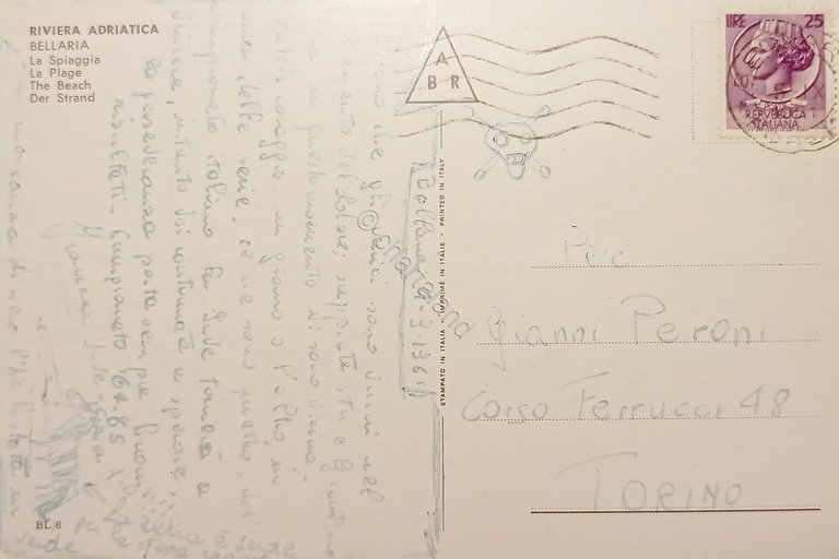 Cartolina - Riviera Adriatica - Bellaria - La Spiaggia - …