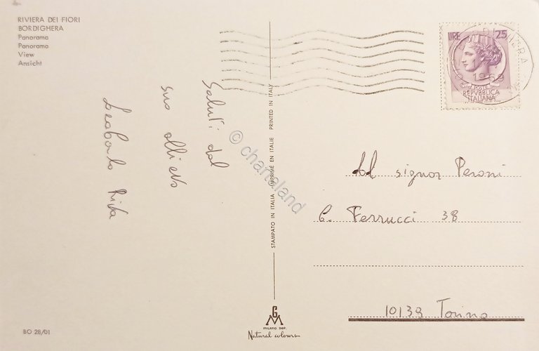 Cartolina - Riviera dei Fiori - Bordighera - Panorama - …