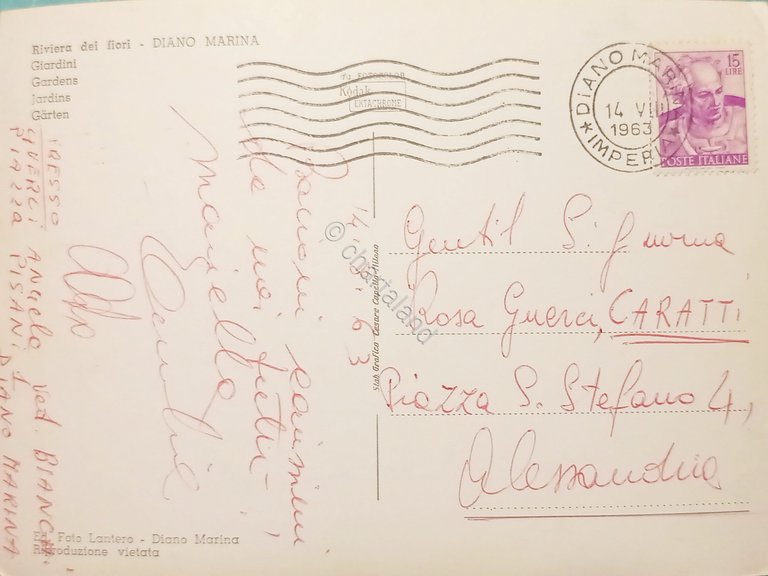 Cartolina - Riviera dei Fiori - Diano Marina - Giardini …
