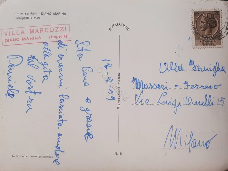 Cartolina - Riviera dei Fiori - Diano Marina - Passeggiata …