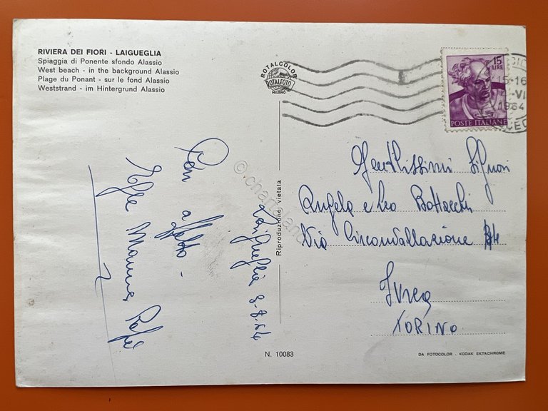Cartolina - Riviera dei Fiori - Laigueglia - Spiaggia di …