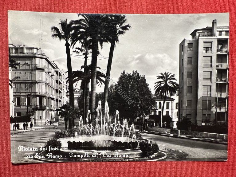 Cartolina - Riviera dei Fiori - Sanremo - Zampilli di …