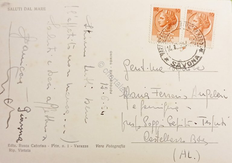 Cartolina - Riviera dei Fiori - Varazze - Il Boschetto …