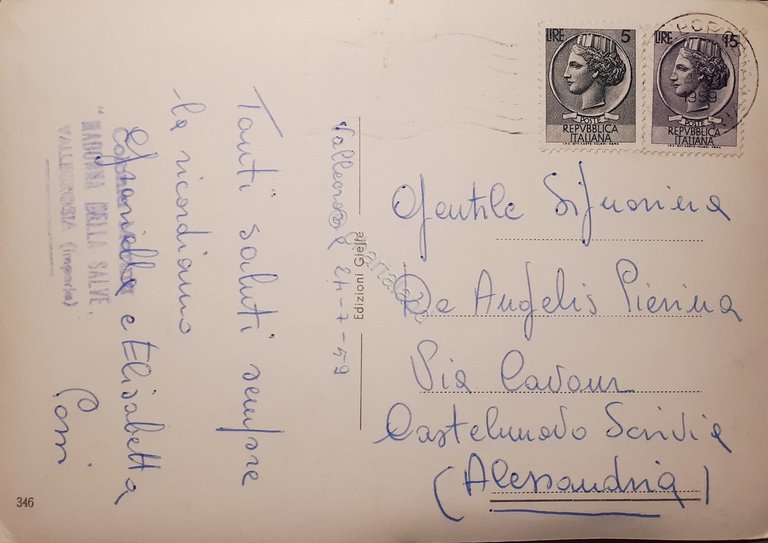 Cartolina - Riviera dei Fiori - Ventimiglia - Mercato dei …