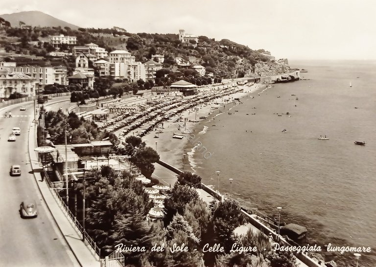 Cartolina - Riviera del Sole - Celle Ligure - Passeggiata …