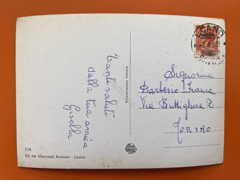 Cartolina - Riviera delle Palme - Loano ( Savona ) …