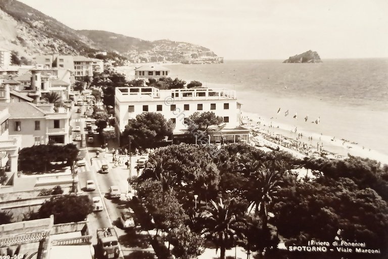Cartolina - Riviera di Ponente - Spotorno - Viale Marconi …