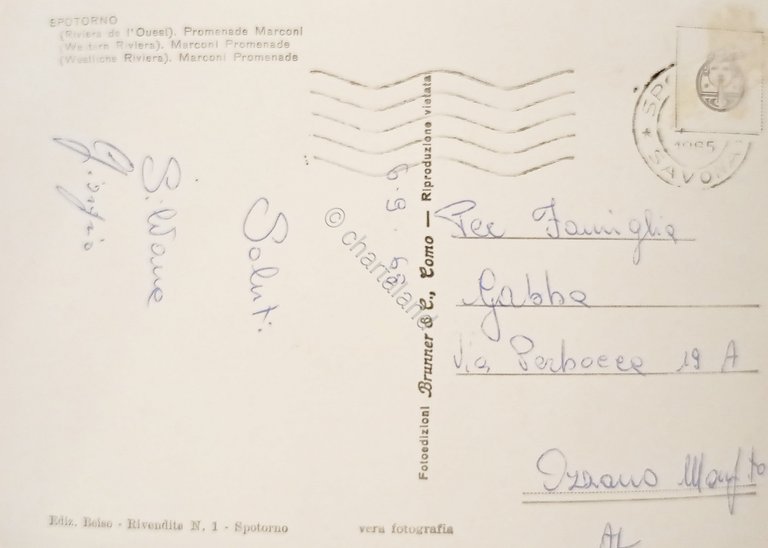 Cartolina - Riviera di Ponente - Spotorno - Viale Marconi …