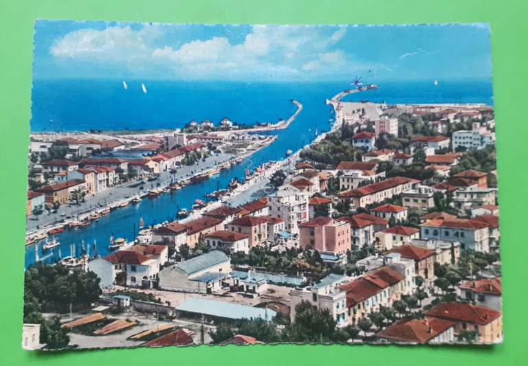Cartolina - Riviera di Rimini - Panorama del Porto Canale …